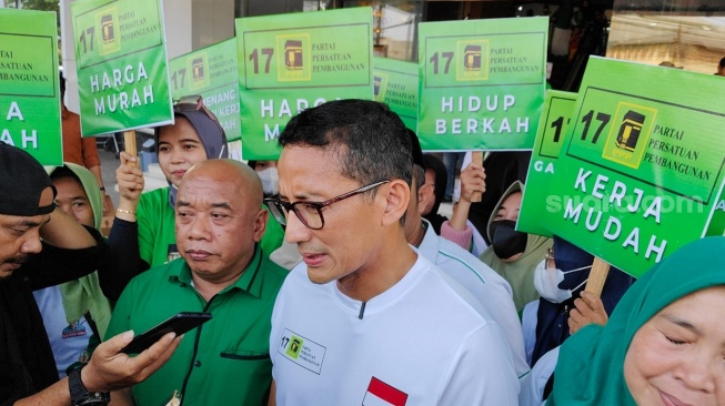 Sandiaga Uno Ikut Buka Suara Soal Polemik Pernyataan Prabowo 'Ndasmu Etik': Gak Usah Kompor! [Suara.com/Mae Harsa]