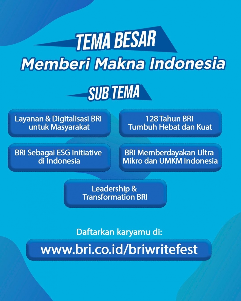 Sub Tema BRI Write Fest 2023. (Dok: BRI)